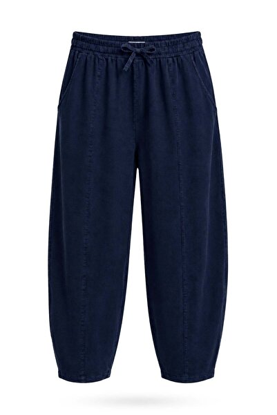 5in1Canpolat Navy Blue Tensel Trousers 0863