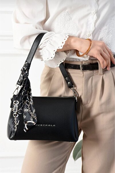 Just Polo Original Women's Shiny Leather 5-Section Hand and Crossbody Bag (Tm...