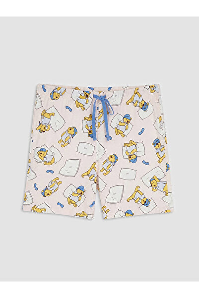 LC Waikiki Pink Winnie the Pooh Printed Women's Shorts Pajama Bottoms