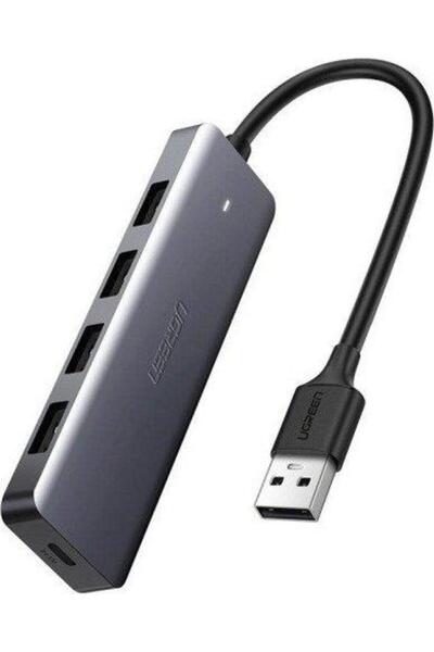 Ugreen CM219 USB Hub 1x USB-C + 4x USB-A 3.2 Gen1 (50985B), Μαύρο