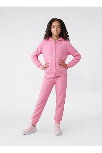 Champion Pembe Kız Çocuk Sweatshirt 405290-F/Zip Hoodie Sweats
