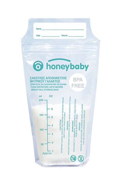 honey baby Pungi pentru depozitarea laptelui matern 200 ml - 15 bucăți