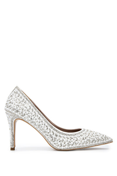 Tamer Tanca Women's Faux Leather White Heeled Shoes