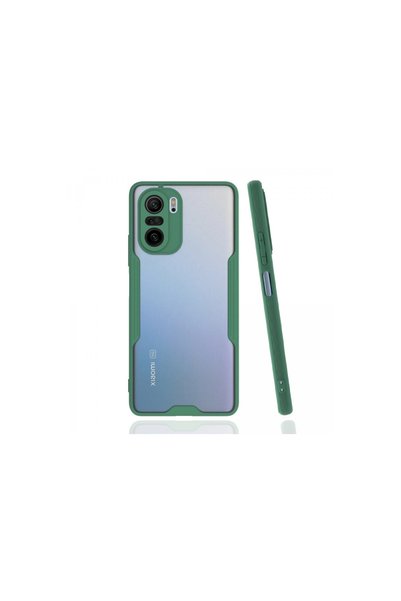 Generic Brand غلاف هاتف Xiaomi Poco F3 سيليكون بلاتينيوم - أخضر