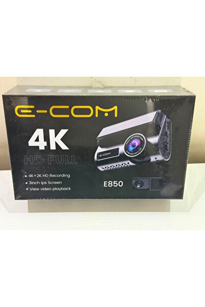 E Com Global كاميرا سيارة E-COM E850 الذكية - عدسة مزدوجة بدقة 4K+2K، شاشة IP...