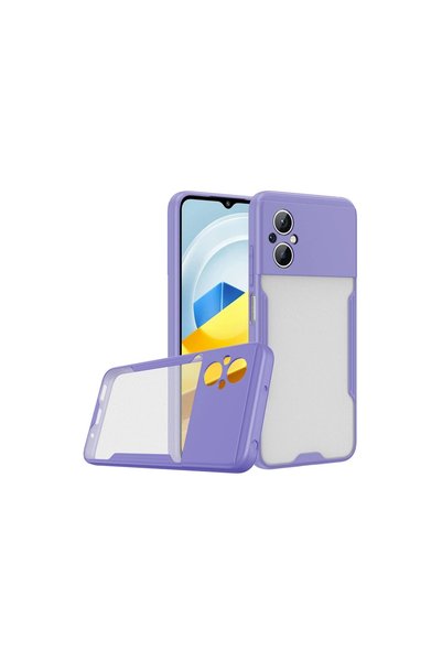 Generic Brand حافظة سيليكون بلاتينية لهاتف Xiaomi Poco M5 - لون أرجواني