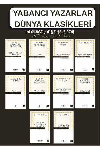 TÜRKİYE İŞ BANKASI KÜLTÜR YAYINLARI KUMARBAZ-ÖTEKİ-KREUTZER SONAT-LOUIS LAMBE...