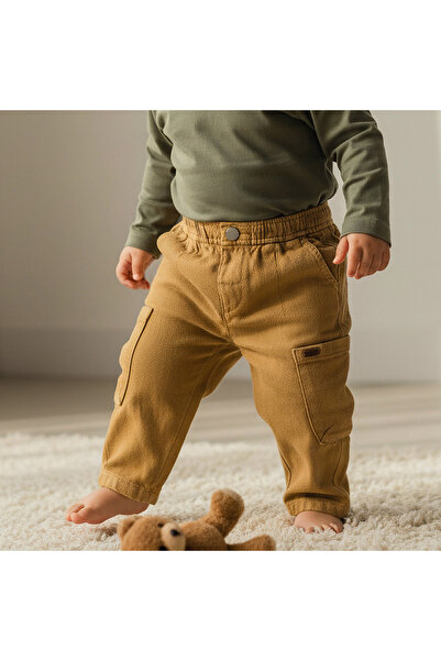 giggles Trousers with Cargo Pockets, Elastic Waist