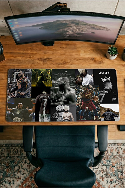 Halura Goat Sporcu 30x70 Desenli Dijital Baskılı Oyuncu Mousepad XXL Kaymaz T...