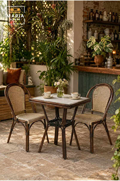 MARIA HOMES Modern Outdoor Bistro Table for Patio Balcony Garden Cafe Restaur...