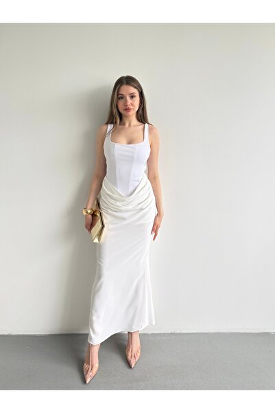 bbeox.com Premium Drape Detay Maxi Elbise