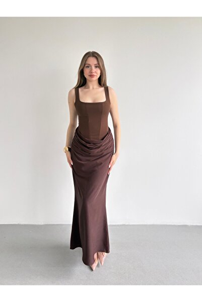 bbeox.com Premium Drape Detay Maxi Elbise