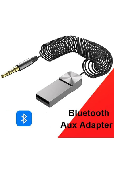 wiks Bluetooth AUX Alıcı Adaptörü | USB Destekli 3.5mm Kablosuz Ses Dönüştürü...