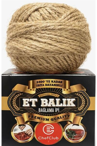 Et Balık Bağlama İpi 2400 Derece Isıya Dayanıklı Kasap İpi Mutfak İpi Profesyonel Kullanım Premium Kalite