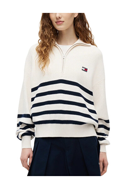 Tommy Hilfiger Γυναικείο Πουλόβερ Λευκό Tommy Jeans DW0DW22928-YBH