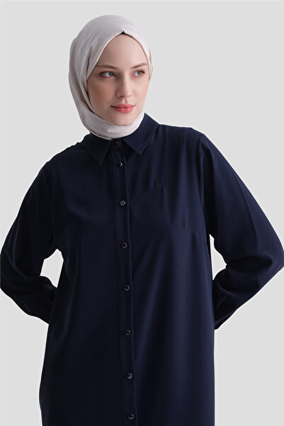 Armine A Logo Tunic Navy Blue