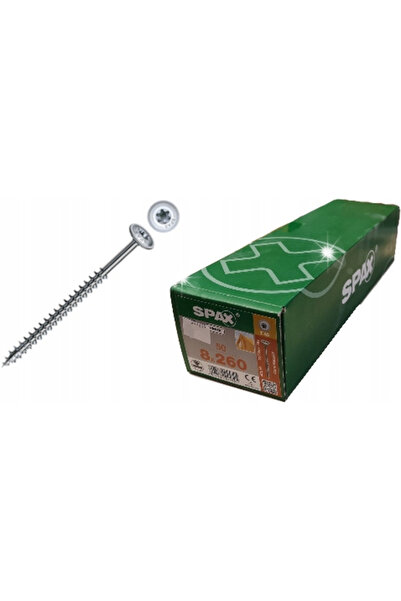 ABC SPAX Șurub cu cap cilindric 50 buc. 8.0*260MM T30 SPAX