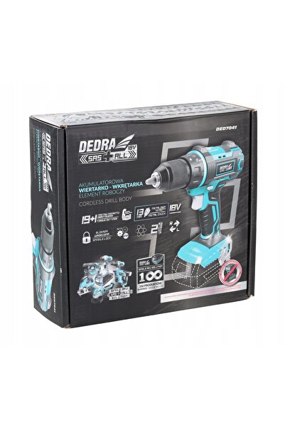 dedra Mașină de găurit și înșurubat fără fir 50 Nm SAS+ALL 18V LED 2 viteze (...