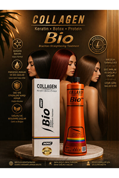 Bio بروتين كيراتين بوتوكس للعناية بالشعر البرازيلي 1000 مل