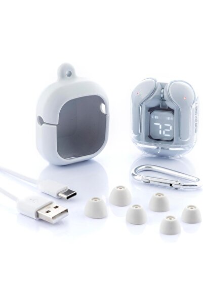 InnovaGoods Căști Wireless Bluetooth In-Ear Grey cu Cutie de Încărcare LCD, B...