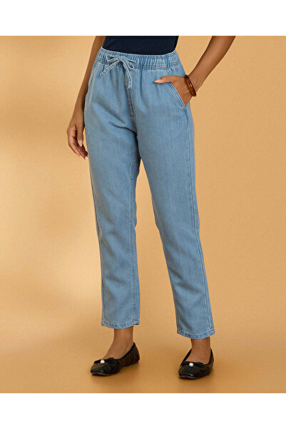 REDTAG Women Blue Elasticated Jeans