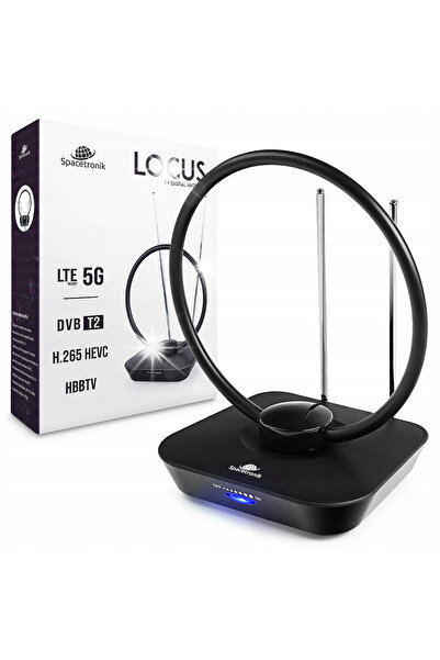 Spacetronik Antenă de interior DVB-T2 Locus TV cu amplificator 45dB
