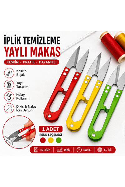 lawrenceshop 1 Adet Profesyonel Yaylı İplik Kesme Makası Terzi Nakış Dikiş İp...