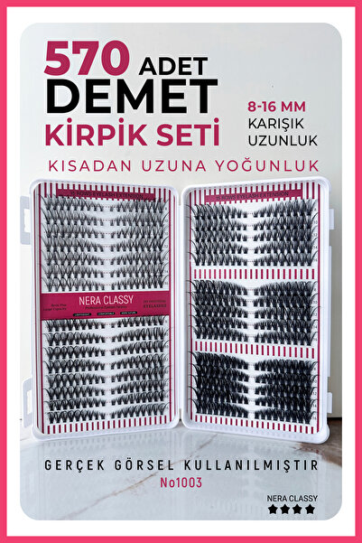 Nera Classy Kısadan Uzuna Takma Kirpik Seti, Özel Üretim Kirpik- 40D/50D/60D/...