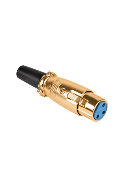Lechpol Conector XLR mamă, placat cu aur, carcasă metalică