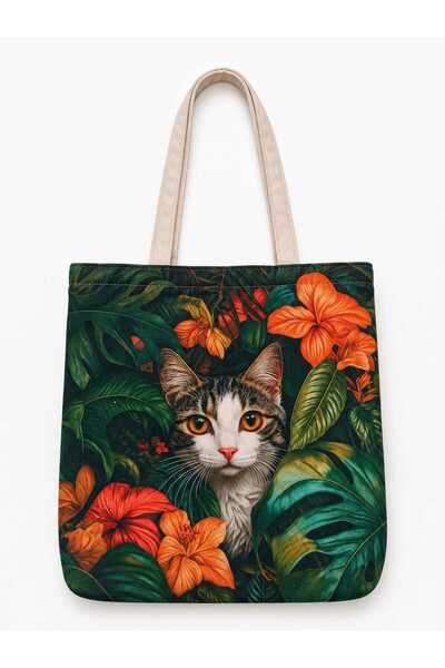 ÖZDAĞ HOME CONCEPT 40X40 cm Digital Printed Suede Fabric Women's Shoulder Bag...