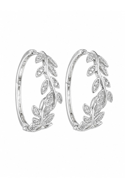 AUBRA Xuping Women's Steel Hoop Earrings Tarnish Resistant Silver Color Anti-...