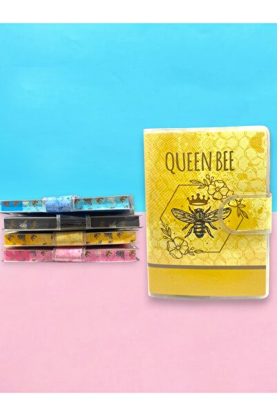 Limmy Queen Bee A7 Notepad, Snap Pocket Notebook - Yellow