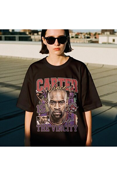 Grafftee Clothing تي شيرت فينس كارتر مطبوع للجنسين مقاس كبير