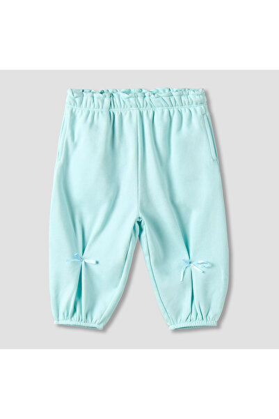 Juniors Elastic Waist Joggers with Bow Applique