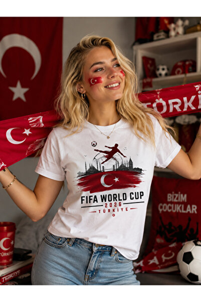 iniaHome World Cup Journey Turkey Fan T-Shirt Moon Star Live the Football Spi...