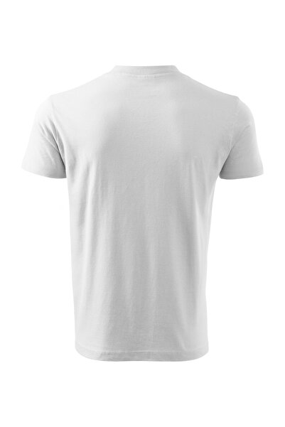 Malfini Tricou unisex V-neck, alb, marime L