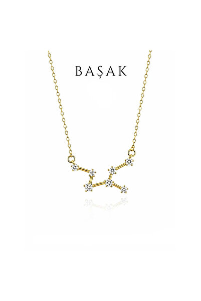 Sjour Steel Women's Zodiac Sign Necklace Gold 40+5 cm Stainless Steel - Choos...