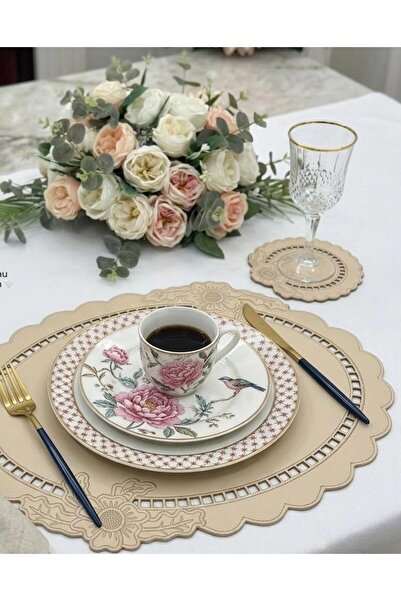 İNCİ ÇEYİZ 2 Pieces of Double-Sided Usable Faux Leather Embroidered American ...