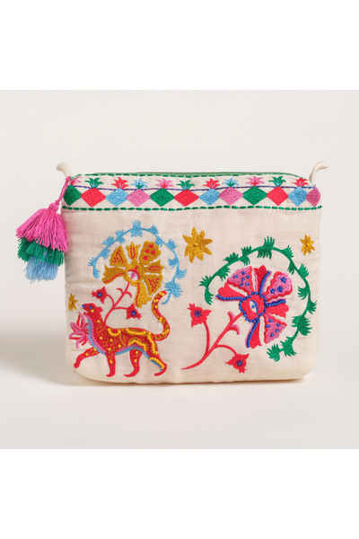 Zsa Zsa Zsu Rajpath Bej Makyaj Çantası 25x17x4 Cm