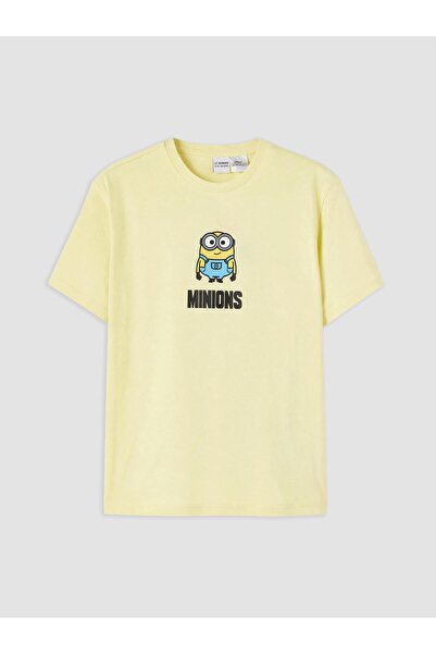 LC Waikiki Tricou de fete cu guler rotund și imprimeu Minioni