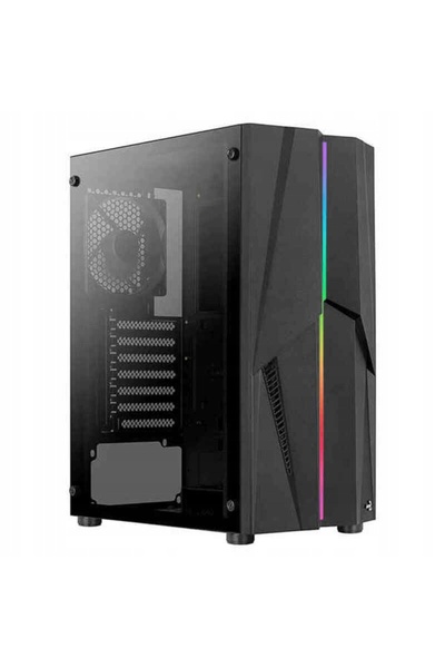 Kraft&dele Carcasă PC Aerocool Mecha RGB Midi Tower ATX cu fereastră, neagră
