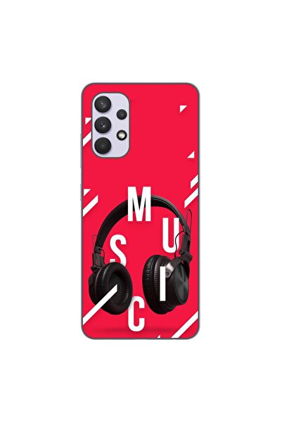 OEM Husa compatibila cu Samsung Galaxy A32 5G Silicon Gel Tpu Model Music Hea...