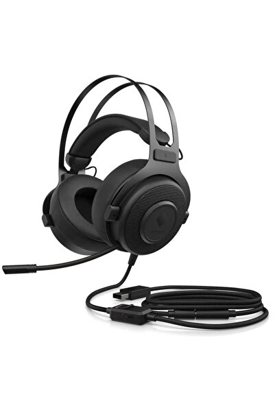 Hpvgent Căști cu fir cu microfon HP OMEN Blast, circumaurale, negre, pentru g...