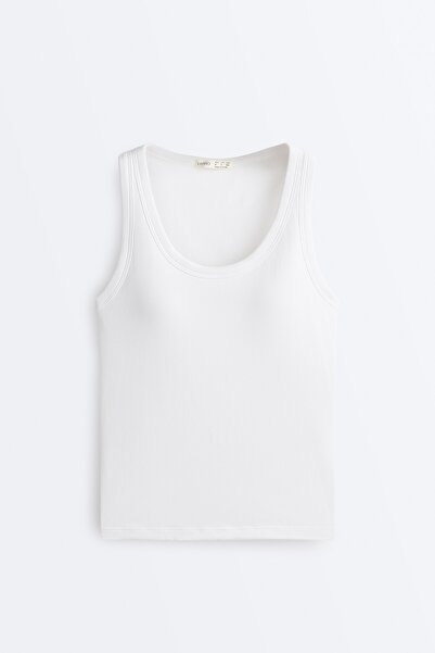 Oysho Modal karışımlı fitilli tank top