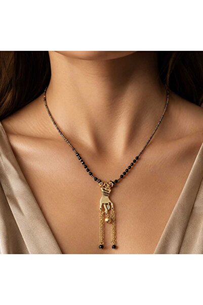 ORENDAJEWELRY El Figürlü Kristal ve Kum Boncuk Kolye