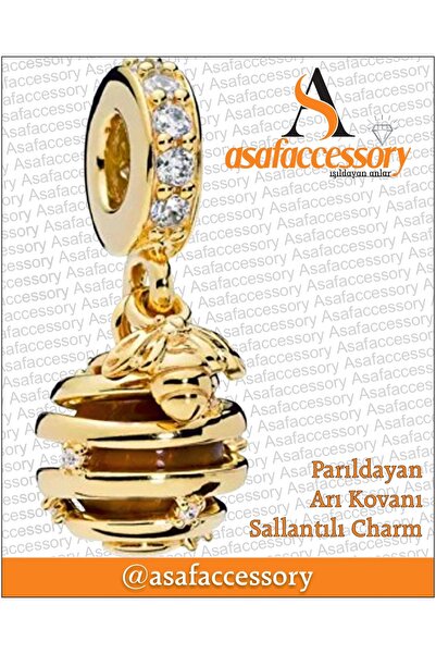 asaf Shimmering Beehive Dangle Charm |   Asafaccessory