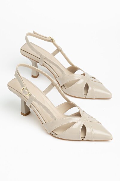 Hayalimdeki Ayakkabı Eleni Women's Beige Patent Leather Buckle Detailed Thin ...