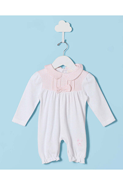 REDTAG Infant Girls White Plain Romper