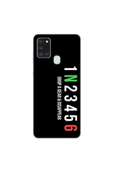 OEM Калъф, съвместим със Samsung Galaxy A21s, силиконов гел TPU с шарка на зъ...