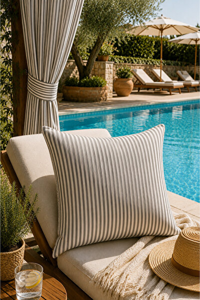 QUBA DECO Premium Duck Fabric 2-Piece Decorative Throw Pillow Cover Water Rep...
